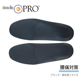 インソールプロ 腰痛 対策 メンズ黒 M L 25cm～27cm対応 1足入り 両足セット Shoesfit.com シューズフィットドットコム 村井 中敷 インナーソール 腰 衝撃吸収 立ち仕事 疲れない アーチサポート