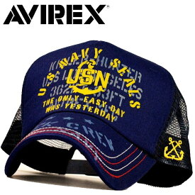 AVIREX メッシュキャップ メンズ アビレックス アヴィレックス キャップ ブランド 帽子 メンズ ネイビー 紺 14027000 GAL 181019 プレゼント ギフト
