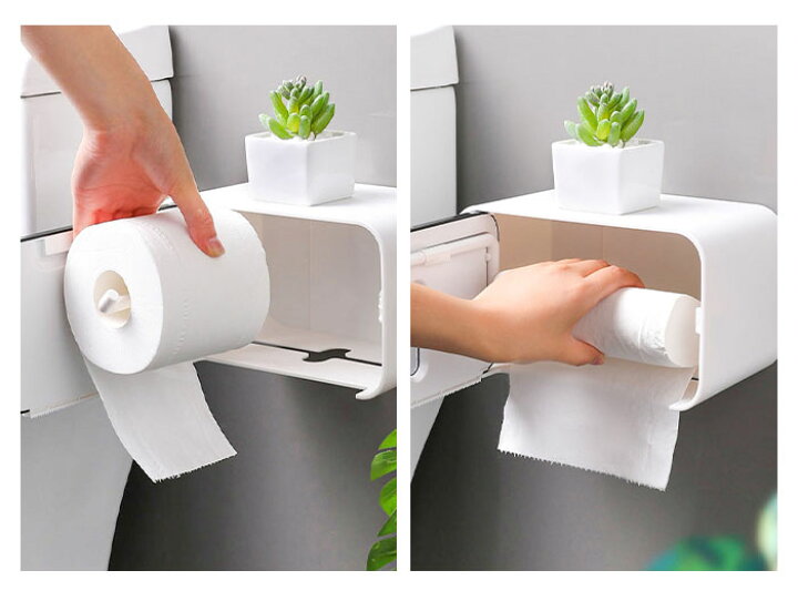 商舗 トイレットペーパーホルダー ペーパーボックス 北欧 壁掛け ティッシュケース 防水 多機能トイレ収納ラック トイレ用品 おしゃれ 棚付き シンプル Supplystudies Com