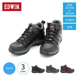 ミッドカットスニーカー 防水スニーカー メンズスニーカー ミッドカット EDWIN エドウィン EDM-676 靴 スニーカー メンズ ミッドカット 4cm防水 滑りにくい 防水 防水シューズ メンズ防水スニーカー 防水靴 おしゃれ 軽量 防滑 通勤 通学 街歩き 自転車 軽い靴 雨の日 梅雨