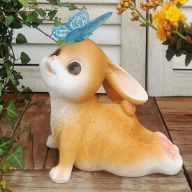 デコ イエロー ガーデンオーナメント おしゃれ 可愛い 飾り 防水 庭 装飾用 F 防水 自動点灯 置物 机 明るい テーブル 屋外 屋内 雑貨 ソーラーライト ガーデニングライト ウサギ 置物ライト