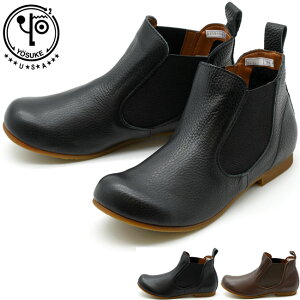 ヨースケ YOSUKE サイドゴアブーツ ショートブーツ 本革 レザー レディース 日本製 ブラック 黒 全3色 22.5cm-24.5cm 3410104 セール