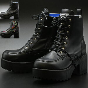 ヨースケ YOSUKE 厚底ブーツ 4468014 レースアップブーツ コンバットブーツ ショートブーツ ハイソール メンズ ブラック 26 27(予約)は1月中旬〜の入荷です