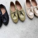 レースアップシューズ フラットシューズ パンプス 本革 レザー Recipe レシピ 日本製 レディース 女性 ファッション コンフォートシューズ RP-517