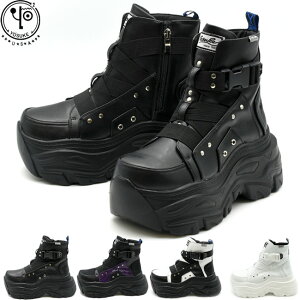 ヨースケ YOSUKE スニーカーブーツ 厚底ブーツ ショートブーツ ベルテッドブーツ レディース 全4色 S M L LL ブラック 黒 白 4460094(予約)は7月下旬〜の入荷です