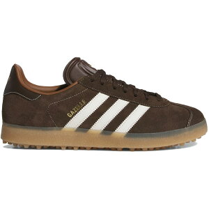 AfB_X K[ XpCNX St adidas GAZELLE SPIKELESS GOLF Dark Brown / Chalk White / Gum JQ7747