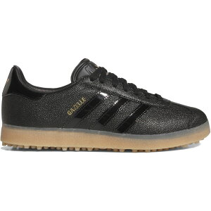 AfB_X K[ bNX XpCNX adidas GAZELLE LUX SPIKELESS GOLF SHOES Core Black / Gum JI4157