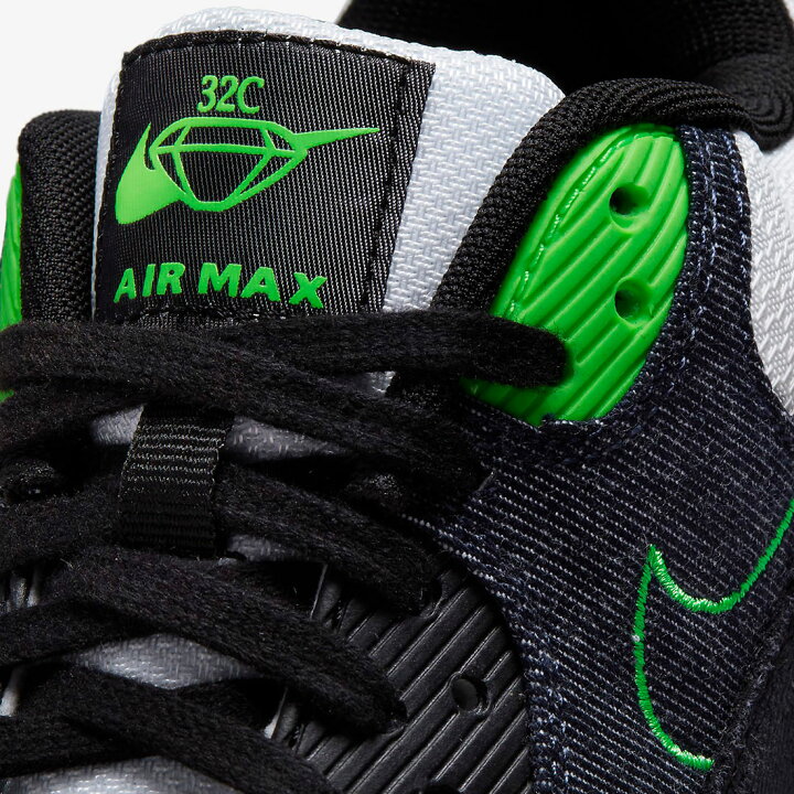 楽天市場 ナイキ エア マックス 90 Ltr Se Nike J Air Max 90 Ltr Se ブラック スクリームグリーン サミットホワイト オブシディアン Dn4376 001 日本国内正規品 シューズナッツ