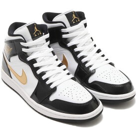 ナイキ エア ジョーダン 1 ミッド SE NIKE AIR JORDAN 1 MID SE ブラック/ホワイト/メタリックゴールド 852542-007 日本国内正規品