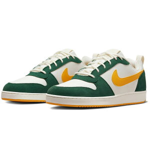 ナイキ コート ボロー ロー プレミアム NIKE COURT BOROUGH LOW PRM セイル/ゴージグリーン/イエローオークル 844881-100