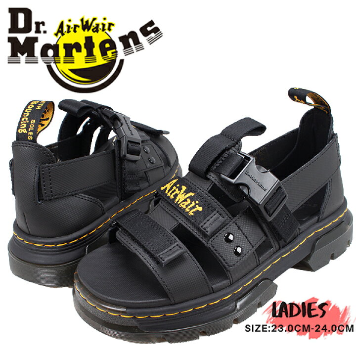 楽天市場】ドクターマーチン サンダル レディース ブラック Dr.Martens 