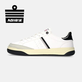 【アドミラルスニーカー公式】Admiral レディース MERTON（マートン） AD912 ホワイト/ブラック 白 黒 スニーカー コート 交換可能 送料無料