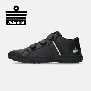【アドミラルスニーカー公式】Admiral ユニセックス GUILDFORD(ギルフォード) AD830 ブラック 黒 ミドルカット ベルクロ マジックテープ スニーカー メンズ レディース 交換可能 送料無料