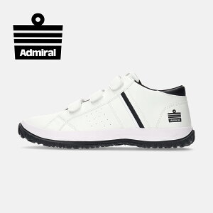 【アドミラルスニーカー公式】Admiral ユニセックス GUILDFORD(ギルフォード) AD830 ホワイト 白 ミドルカット ベルクロ マジックテープ スニーカー メンズ レディース 交換可能 送料無料