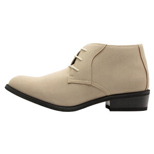 チャッカブーツ デザートブーツ メンズ 幅広 3E相当 サイドファスナー フェイクスエード ブラック ダークブラウン ネイビー ベージュ 全4色 25cm 25.5cm 26cm 26.5cm 27cm 28cm U.P renoma ユーピーレノマ