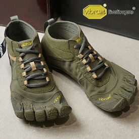 【最大100%ポイントバック】ビブラムファイブフィンガーズ メンズ Vibram FiveFingers ハイキング アウトドア カジュアル向け 5本指シューズ V-TREK ベアフット Military/Dark Grey 靴 [18M7402] 正規取扱店