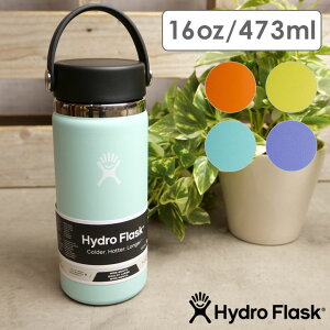Hydro Flask �n�C�h���t���X�N �n�C�h���[�V���� ���C�h�}�E�X 473ml [8900150 SS23] HYDRATION 16oz WIDE MOUTH �X�e�����X�{�g�� ���� ������ �ۉ� �ۗ� �A�E�g�h�A �I�t�B�X �W�� �n���C ���K�戵�X