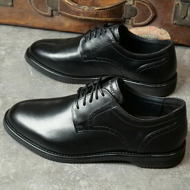 ロックポート ROCKPORT レザーシューズ ドレスポーツ ヘリテージ プレーン トゥ （CI9716W FW22） Dressports Heritage Plain Toe メンズ 革靴 ワイドワイズ ビジネス Black 黒 ブラック系