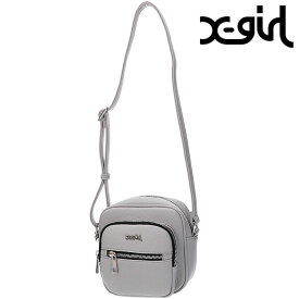 エックスガール X-girl レディース フェイクレザー ショルダーミニバッグ （105233053004 FW23） FAUX LEATHER SHOULDER MINI BAG XGIRL 鞄 GREY