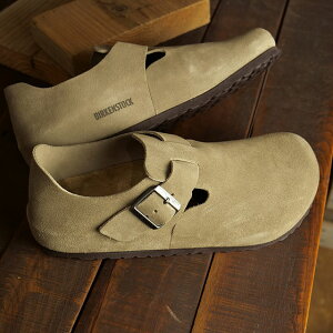 �y�ő�100%�|�C���g�o�b�N!�z�r���P���V���g�b�N BIRKENSTOCK �����h�� �X�G�[�h [1010503/1010504 FW23] London Suede �����Y�E���f�B�[�X �C �R���t�H�[�g�V���[�Y Taupe ���K�戵�X