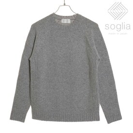 ソリア Soglia ランドノア セーター （FW23） LANDNOAH Sweater メンズ・レディース トップス クルーネック ニット 日本製 Light-Gray【ts】