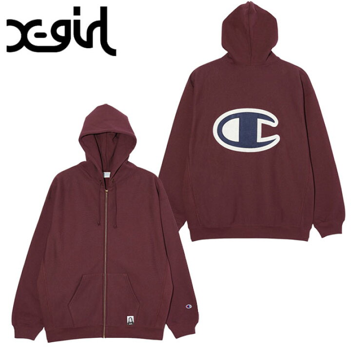 X-girl x Champion リバースウィーブ パーカー 