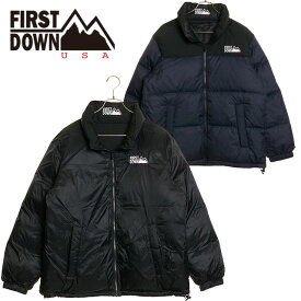 ファーストダウン FIRST DOWN メンズ バブル ダウンジャケット （F542001-75 FW23） BUBBLE DOWN JKT 定番 アウター リバーシブル 撥水 NAVY【e】【ts】