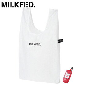 ミルクフェド MILKFED. レディース ハングバッグ ラージサイズ （103234053005 FW23WINTER） MILKFED × HUNGBAG LARGE コラボ エコバッグ コンビニ スーパー 買い物袋 RED 赤 レッド系【メール便可】