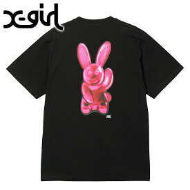 エックスガール X-girl レディース グミバーニーズ ショートスリーブTシャツ （105242011020 SU24） GUMMY BUNNIES S/S TEE トップス 半袖 BLACK 【メール便可】