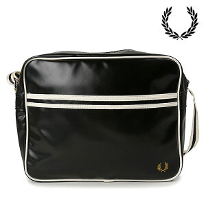 �t���b�h�y���[ FRED PERRY �N���V�b�N�V�����_�[�o�b�O [L8257-D57 FW24] 14.5L CLASSIC SHOULDER BAG �����Y�E���f�B�[�X �� TPU BLACK/ECRU
