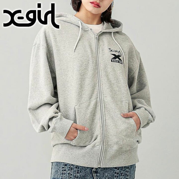 楽天市場】エックスガール X-girl ジップアップスウェットフーディ 