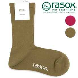 【7/31まで！最大100％ポイントバック！】ラソックス rasox 靴下 ベーシックシアー・クルー （BA240CR01 FW24） メンズ・レディース 日本製 薄手 クルーソックス 【メール便可】