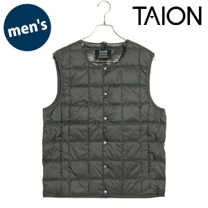 �^�C�I�� TAION �N���[�l�b�N�{�^���_�E���x�X�g [TAION-004 FW24] M CREW NECK BUTTON DOWN VEST �����Y �A�E�^�[ �C���i�[�_�E�� �x�[�V�b�N D.CHARCOAL