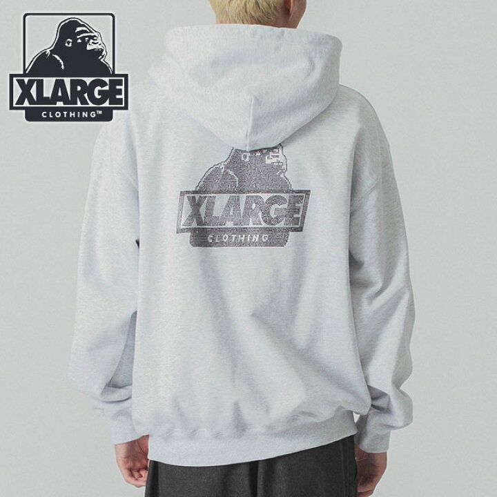 XLARGE ラインストーン パーカー Lサイズ アッシュグレー