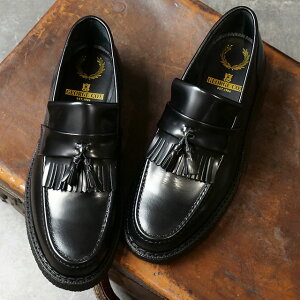 tbhy[ FRED PERRY W[WRbNX ^bZ[t@[ U[ [SB8355-102 FW24Q4] FP×GEORGE COX TASSEL LOAFER LEA YEfB[X C R{ BLACK