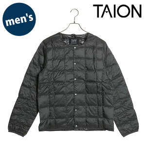 �^�C�I�� TAION �N���[�l�b�N�{�^���_�E���W���P�b�g [TAION-104 FW24] M CREW NECK DOWN JKT �����Y �A�E�^�[ �C���i�[�_�E�� �x�[�V�b�N D.CHARCOAL