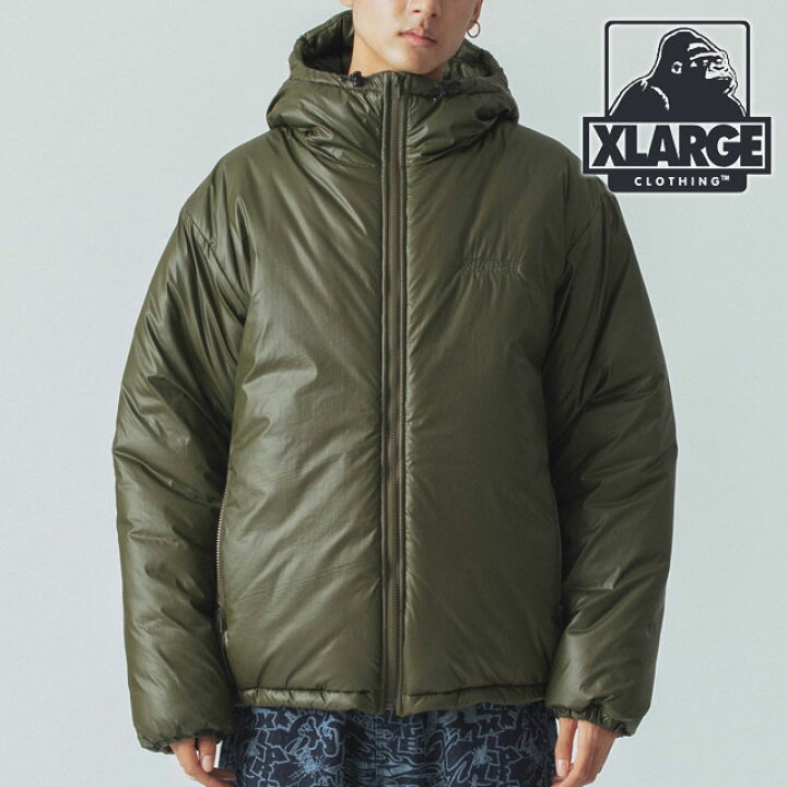 楽天市場】エクストララージ XLARGE キルティングロゴ フーデッド 