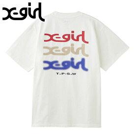 エックスガール X-girl グローロゴショートスリーブTシャツ [105258011004 SS25SPOT] GLOW LOGO S/S TEE レディース xgirl トップス 半袖 WHITE 【メール便可】 正規取扱店【ts】【e】