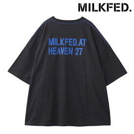 ミルクフェド MILKFED. ミルクフェド ATヘブン27 スーパービッグショートスリーブトップ [103253013001] MILKFED. AT HEAVEN27 SUPER BIG S/S TOP レトップス 半袖Tシャツ ビッグシルエット CHARCOAL 【メール便可】 正規取扱店【ts】【e】