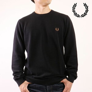 �y20%OFF/SALE�z�t���b�h�y���[ FRED PERRY �����Y �s�P�X�e�b�`�W�����p�[ [K1309-102 FW25]�@�t���b�h�E�y���[ FREDPERRY PIQUE STITCH JUMPER �g�b�v�X �Z�[�^�[ �N���[�l�b�N�j�b�g BLACK ���K�戵�X�yts�z�ye