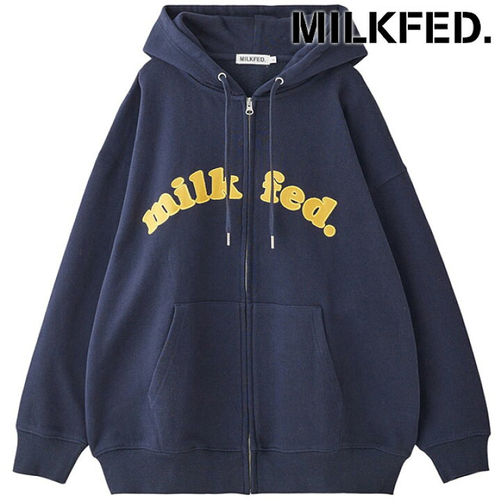 楽天市場】ミルクフェド MILKFED. アーチクーパーロゴ ジップアップ 