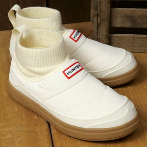 ԕi n^[ HUNTER CAEg pt@[ jbeBhJtu[c [WFS2265REN-WGU FW25] IN/OUT PUFFER KNITTED CUFF BOOT fB[X C  Xb| EB^[u[c SHADED-WHITE/GUM K戵X