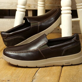 【在庫限り】ロックポート ROCKPORT スリッポン メンズ トゥルーフレックス M カイデンモック スリップオン [RPI-CJ1170W] TRUFLEX M CAYDEN MOC S/O 革靴 ウォーキングシューズ ビジネス ワイドワイズ DARK-BROWN 正規取扱店【ts】