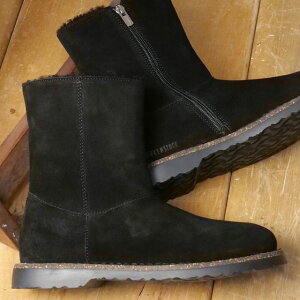 �y20%OFF/SALE�z�y���X�g1���zBIRKENSTOCK �r���P���V���g�b�N �u�[�c �E�v�T�� �W�b�v �V�A�����O [1030242 FW25] UPPSALA ZIP SHEARLING ���f�B�[�X �C �h�C�c�� �R���t�H�[�g�u�[�c �h�� BLACK | SUEDE-LEATHER ��
