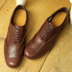 ԕi VZ gxV[Y TRAVEL SHOES by chausser gx V[Y oC VZ EBO`bv [XAbvV[Y [TR-004 FW25] WING TIP SHOES fB[X vC { hdl DBR-TN