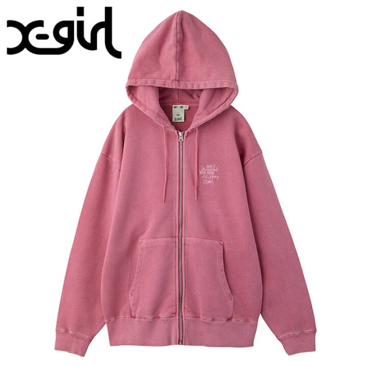楽天市場】エックスガール X-girl ジップアップスウェットフーディー 