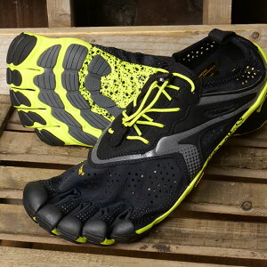 �y�ő�100%�|�C���g�o�b�N�zVibram FiveFingers �r�u�����t�@�C�u�t�B���K�[�Y 5�{�w�V���[�Y �����Y V-Run [16M3101] �C �x�A�t�b�g�X�j�[�J�[ �� Black/Yellow ���K�戵�X