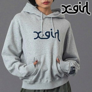 �G�b�N�X�K�[�� X-girl �X�E�F�b�g�t�[�f�B�[ [105254012007 FW25] MILLS LOGO LAYERED PATCH SWEAT HOODIE ���f�B�[�X xgirl �g�b�v�X �v���I�[�o�[ �p�[�J�[ �A�b�V�� ���K�戵�X