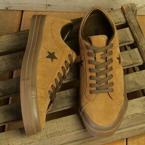 CONVERSE �R���o�[�X �X�j�[�J�[ �����Y �����X�^�[ �X�G�[�h [33703360 FW26Q4] ONE STAR SUEDE �C �V���[�Y �u���E�� WALNUT ���K�戵�X