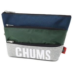 y10/31܂!ő100%|CgobNz`X CHUMS gRJ[3|Pbg|[` XEFbgiC [CH60-3879 SS25] Tricolor 3 Pocket Pouch Sweat Nylon YEfB[X  [ ANZT